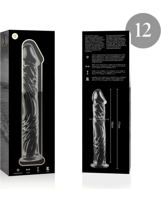 Nebula Series By Ibiza MODEL 12 DILDO BOROSILICATE GLASS 17 X 3.5 CM CLEAR