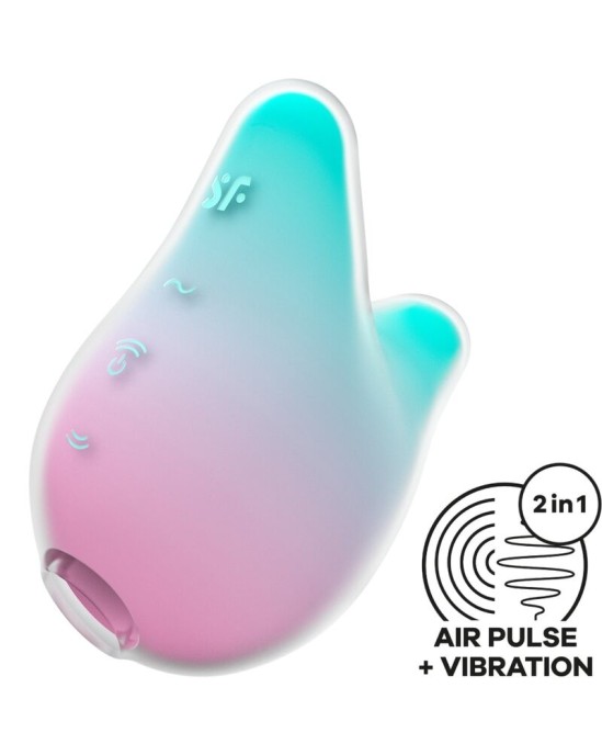 Satisfyer Air Pulse APMIERINĀTĀJS — MERMAID VIBES STIMULĀTORS UN VIBRATORS PILTĀ UN ROZĀ