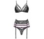 Livco Corsetti Sets LIVCO CORSETTI FASHION - SNEHANA LC 90443 BRA + GARTER BELT + PANTY BLACK