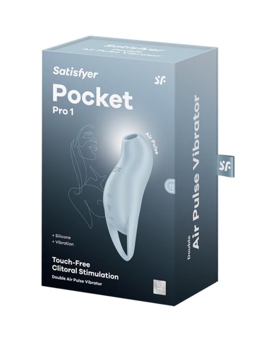 Satisfyer Air Pulse SATISFYER - POCKET PRO 1 CLITORIS STIMULATOR LIGHT BLUE