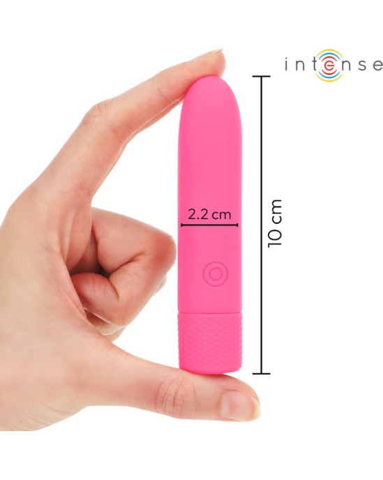 Intense Fun INTENSE — SYMONE USB UZLĀDĒJAMS VIBRĒJOŠS BULLET 8 VIBRATIONS PINK 10 x 2,2 CM