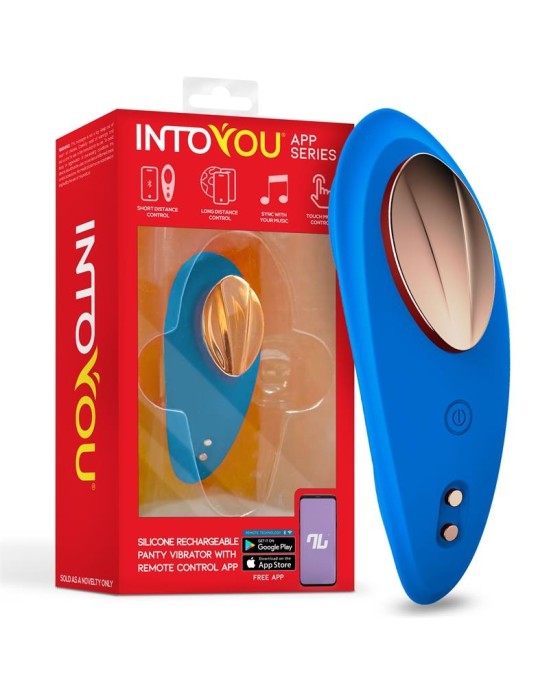 Intoyou App Series Silicone Panty Vibrator with App Double Layer Blue