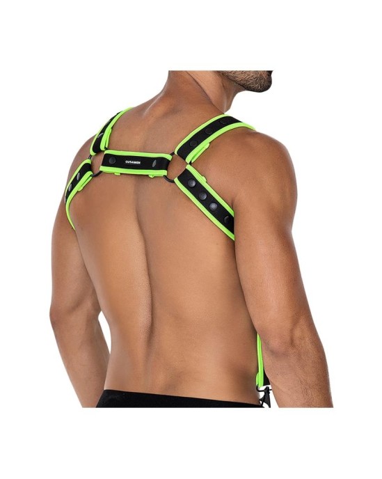 Cut4Men H4RNESS05 Chest Harness Neon Green One Size