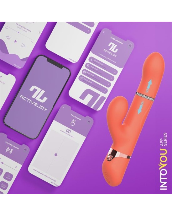 Intoyou App Series Mindy Vibe ar augšup un lejup krellēm, gredzenu, pirkstu un pulsāciju ar APP