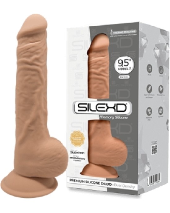 Silexd SILIKONA DILDO MODELIS 3 9'5 CARAMEL"