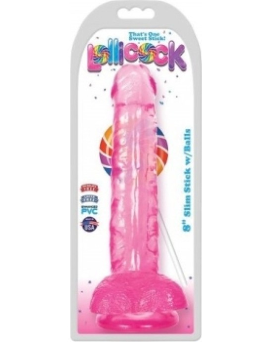 Xr - Lollicock DILDO AR sēkliniekiem SLIM STICK CHERRY 2032 CM"