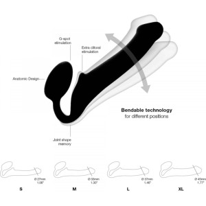 Strap-On-Me IEKĀRTAS DILDO SIKSNA EMASTĪGA MĪKSTA SILIKONA NUDE XL