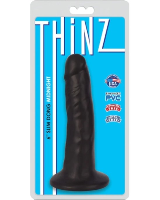 Xr - Thinz FINE THINZ BLACK DILDO 15'25 CM