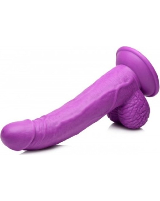 Xr - Pop Peckers REĀLISTS DILDO AR sēkliniekiem 19 CM PURPURA