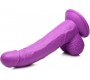 Xr - Pop Peckers REĀLISTS DILDO AR sēkliniekiem 19 CM PURPURA