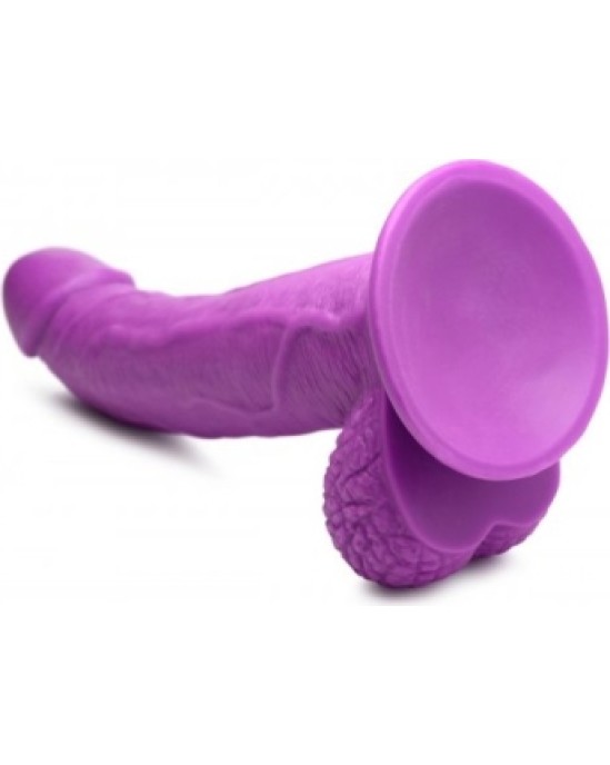 Xr - Pop Peckers REĀLISTS DILDO AR sēkliniekiem 19 CM PURPURA