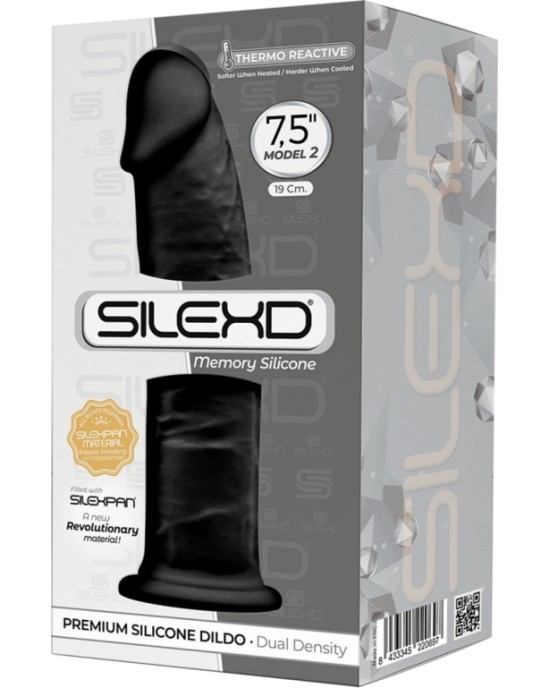 Silexd SILIKONA DILDO MODELIS 2 7'5 BLACK"