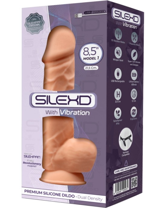 Silexd USB SILIKONA VIBRATORA MODELIS 4 8'5 FLESH"