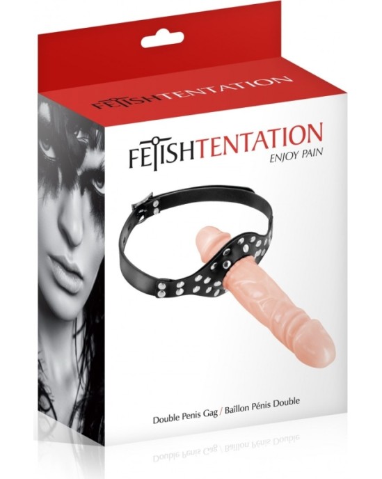 Fetish Tentation GAG AR REĀLISTisku dubulto dildo