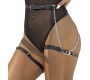 Subblime Fetish SUBBLIME - LEATHER BELT HARNESS BLACK ONE SIZE