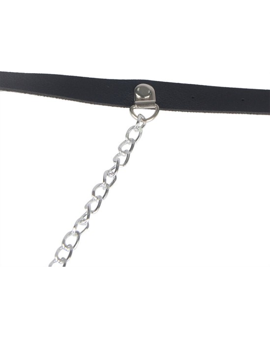 Subblime Fetish SUBBLIME - LEATHER BELT HARNESS BLACK ONE SIZE