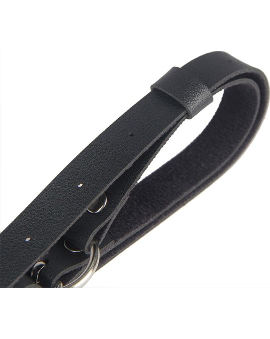 Subblime Fetish SUBBLIME - LEATHER BELT HARNESS BLACK ONE SIZE