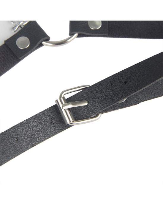 Subblime Fetish SUBBLIME - LEATHER BELT HARNESS BLACK ONE SIZE