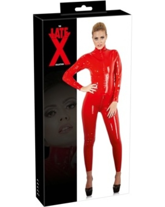 Late X Latex Catsuit red XL