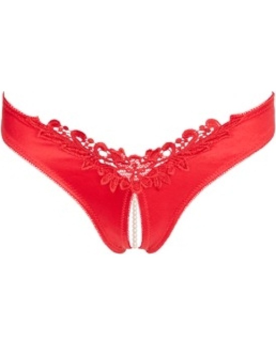 Cottelli Lingerie Briefs Pearls red S