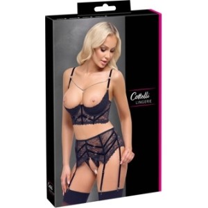 Cottelli Lingerie Plauktu krūšturu komplekts Ķēde 90B/XL