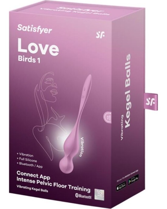 Satisfyer Balls APMIERINĀTĀJS - LOVE BIRDS VIBRATING KEGEL BALLS PINK