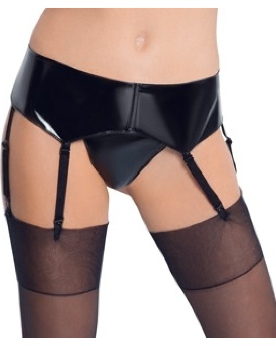 Black Level Vinyl Suspender Belt L