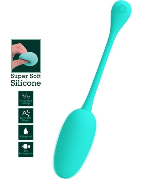 Prettylove Вибрирующее яйцо Knucker, зеленое