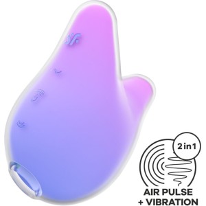 Satisfyer Air Pulse APMIERINĀTĀJS — MERMAID VIBES STIMULĀTORS UN VIBRATORS VIOLETĀ UN ROZĀ