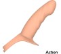 Action Strap-On with Hollow Dildo Premium Silicone Size S Flesh