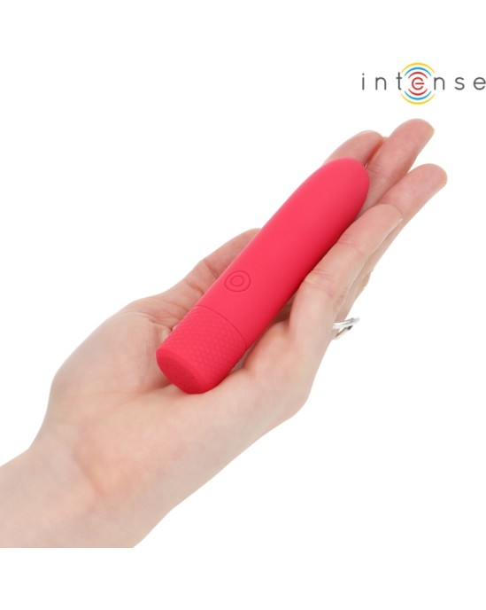 Intense Fun INTENSE — SYMONE USB UZLĀDĒJAMS VIBRĒJOŠS BULLET 8 VIBRATIONS RED 10 x 2,2 CM