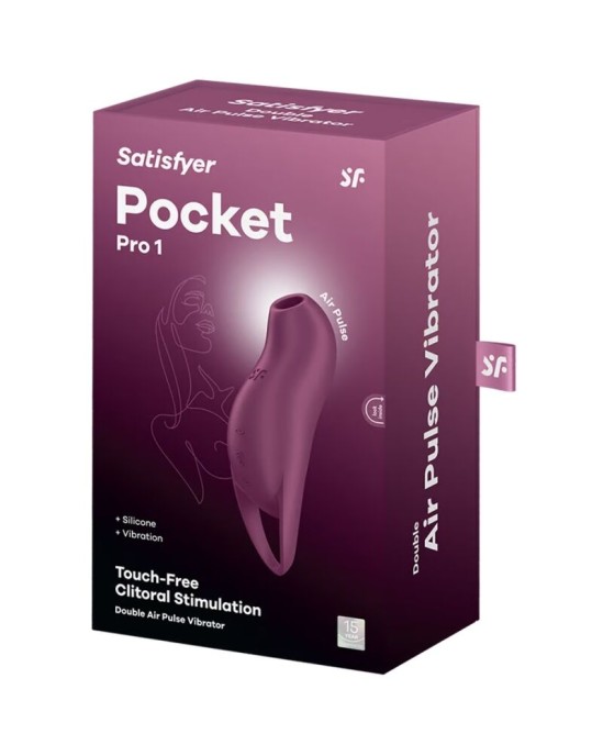 Satisfyer Air Pulse SATISFYER - POCKET PRO 1 CLITORIS STIMULATOR GARNET