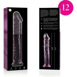 Nebula Series By Ibiza MODELIS 12 DILDO BOROSILIKĀTS STIKLS 17 X 3,5 CM ROZĀ