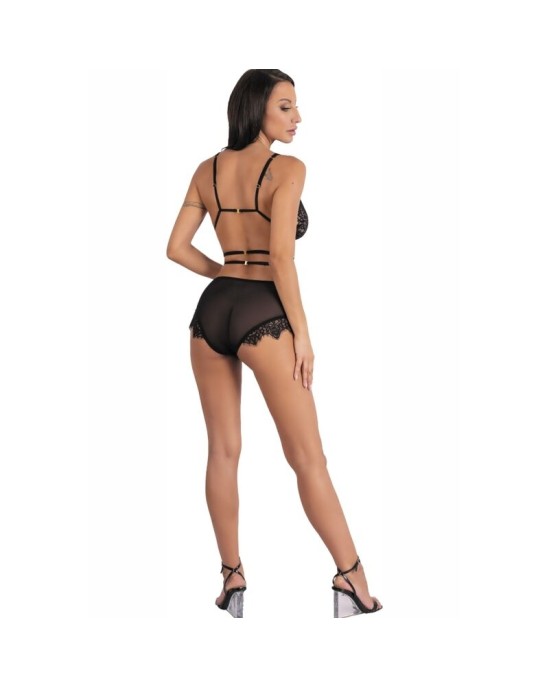 Livco Corsetti Sets LIVCO CORSETTI FASHION — DREZNA LC 90733 BRA + PANTY BLACK L/XL