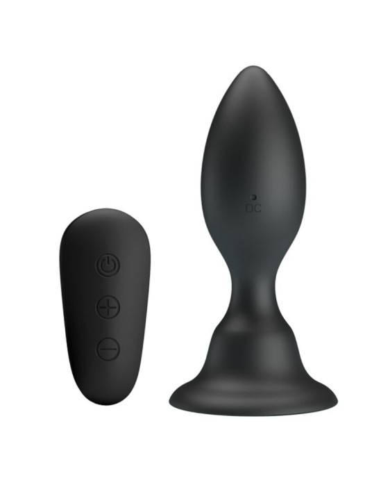 Mr Play ANAL PLUG WITH VIBRATION BLACK REMOTE CONTROL