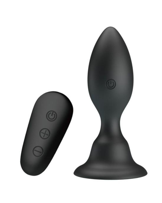 Mr Play ANAL PLUG WITH VIBRATION BLACK REMOTE CONTROL