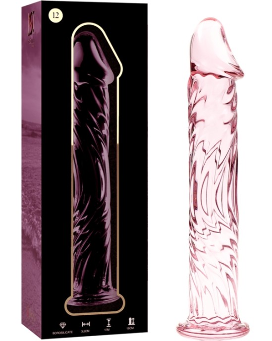 Nebula Series By Ibiza MODELIS 12 DILDO BOROSILIKĀTS STIKLS 17 X 3,5 CM ROZĀ