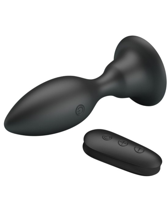 Mr Play ANAL PLUG WITH VIBRATION BLACK REMOTE CONTROL