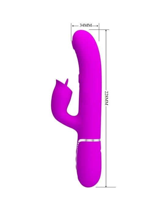 Pretty Love Flirtation PRETTY LOVE - RABBIT VIBRATOR WITH LICKING FUCHSIA