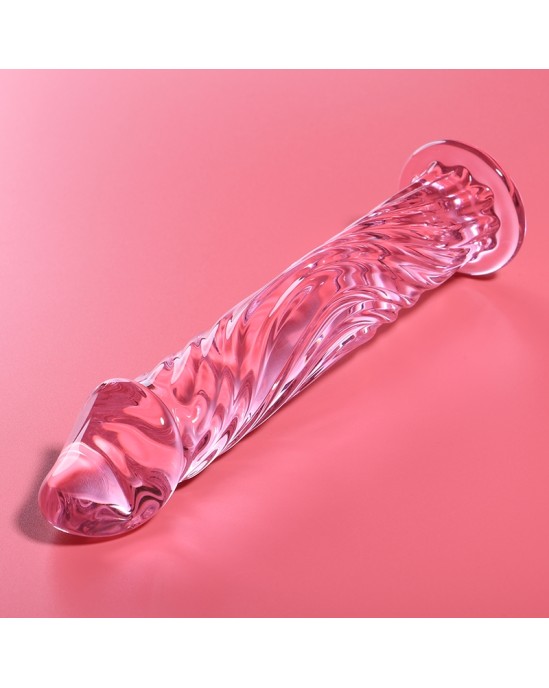 Nebula Series By Ibiza MODEL 12 DILDO BOROSILICATE GLASS 17 X 3.5 CM PINK