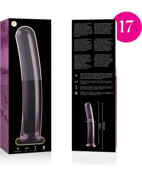 Nebula Series By Ibiza MODELIS 17 DILDO BOROSILIKĀTS STIKLS 18,5 X 3 CM ROZĀ