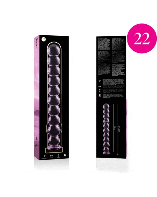 Nebula Series By Ibiza MODELIS 22 DILDO BOROSILIKĀTS STIKLS 21,5 X 2,5 CM ROZĀ