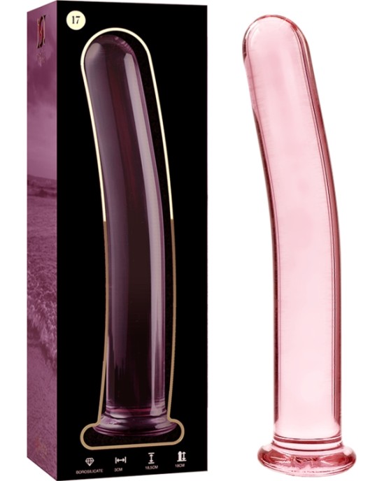 Nebula Series By Ibiza MODEL 17 DILDO BOROSILICATE GLASS 18.5 X 3 CM PINK