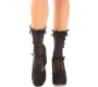 Leg Avenue Hosiery LEG AVENUE - ANKLE SOCKS WITH RUFFLES BLACK