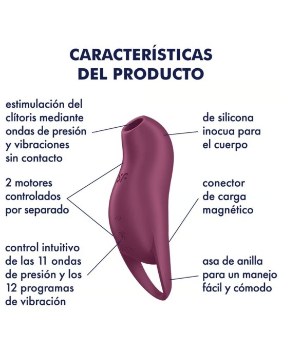 Satisfyer Air Pulse SATISFYER - POCKET PRO 1 CLITORIS STIMULATOR GARNET