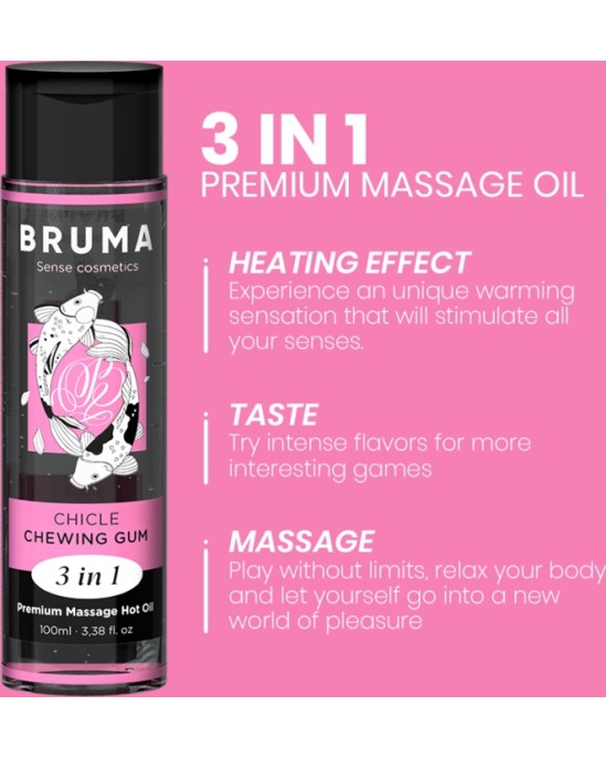Bruma PREMIUM MASĀŽAS KARSTĀ EĻĻA KOŠĻĀLĀ GUMIJA 3 IN 1 - 100 ml