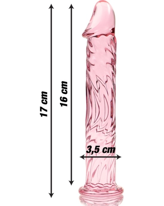 Nebula Series By Ibiza MODELIS 12 DILDO BOROSILIKĀTS STIKLS 17 X 3,5 CM ROZĀ