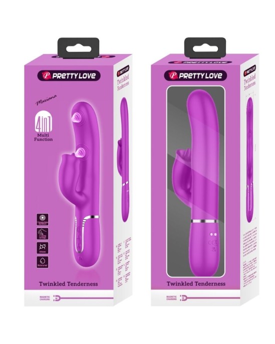 Pretty Love Flirtation PRETTY LOVE - RABBIT VIBRATOR WITH LICKING FUCHSIA