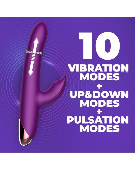 Intoyou App Series Sendel Vibe with Up and Down Internal Beads Ring and Pulsation with App