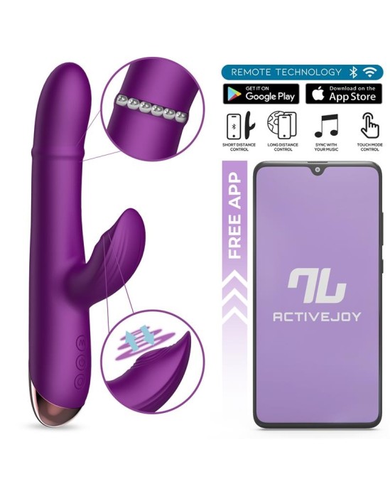 Intoyou App Series Sendel Vibe with Up and Down Internal Beads Ring and Pulsation with App